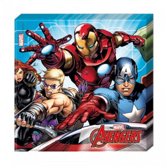 Globos Europe Servietter Mighty Avengers - 20-pakning Globos Europe Servietter Mighty Avengers - 20-pakning