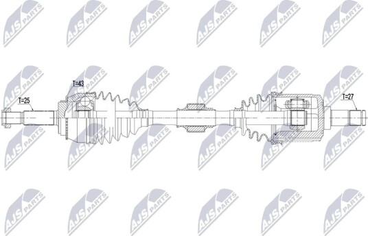 NTY NPW-MS-129 Drivaksel