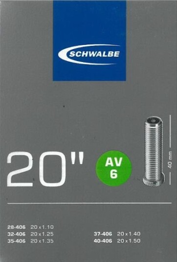 Schwalbe slange 20 x 1 1/8
