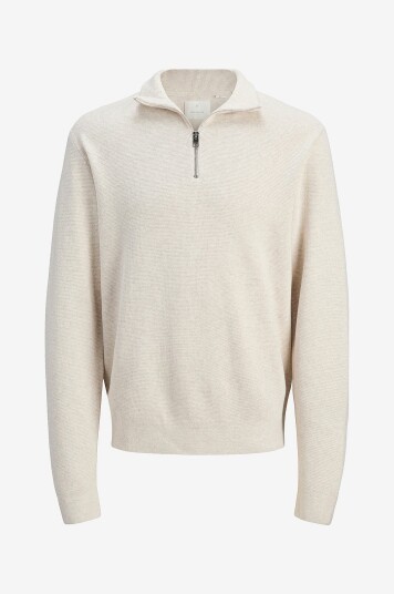 Jack & Jones Genser jprBlamilano Stitch Knit Half Zip S Hvit Jack & Jones Genser jprBlamilano Stitch Knit Half Zip S Hvit