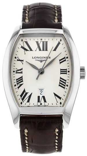 Longines Dameklokke L2.155.4.71.5 Evidenza Hvit/Lær 23.3x19.6 mm Longines Dameklokke L2.155.4.71.5 Evidenza Hvit/Lær 23.3x19.6 mm