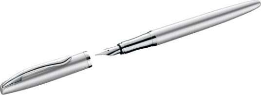 Pelikan Jazz Noble Elegance P36 Sølv Fyllesystem Med Patron Blå Metall Rustfritt Stål Medium
