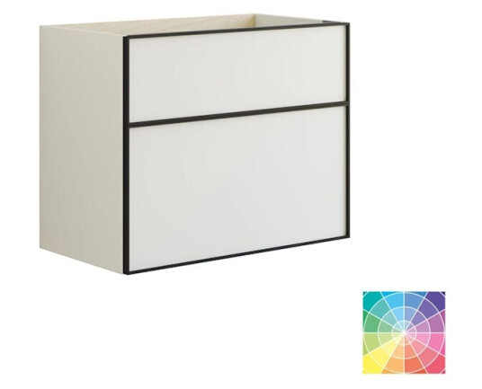 Dansani Inzo Alu-ramme Svart Servantskap med Ekstra Stor Underskuff NCS Farge / 80cm DA-M14-8099