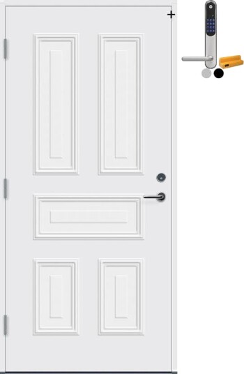 Ytterdør Bygg1 Lista med Yale Doorman Classic Home