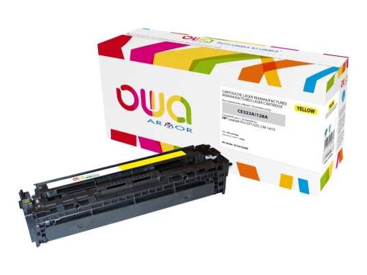 Owa - Gul - Kompatibel - Gjenfabrikert - Tonerpatron Alternativ For: Hp Ce322a - For Hp Color Laserjet Pro Cp1525n Cp1525nw Laserjet Pro Cm1415fn Cm1415fnw