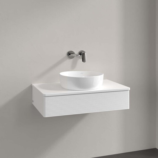 Villeroy & Boch Antao Servantskap med 1 skuff 80x50x19 cm m/lys Hvit Matt Villeroy & Boch Antao Servantskap med 1 skuff 80x50x19 cm m/lys Hvit Matt