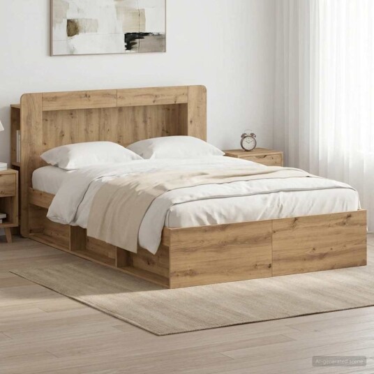 Sengeramme med oppbevaring Artisan eik 140 x 190 cm Sengeramme med oppbevaring Artisan eik 140 x 190 cm