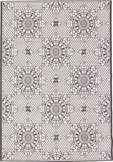 Wilton teppe Charleston sort/sand Størrelse: 200 x 290 cm