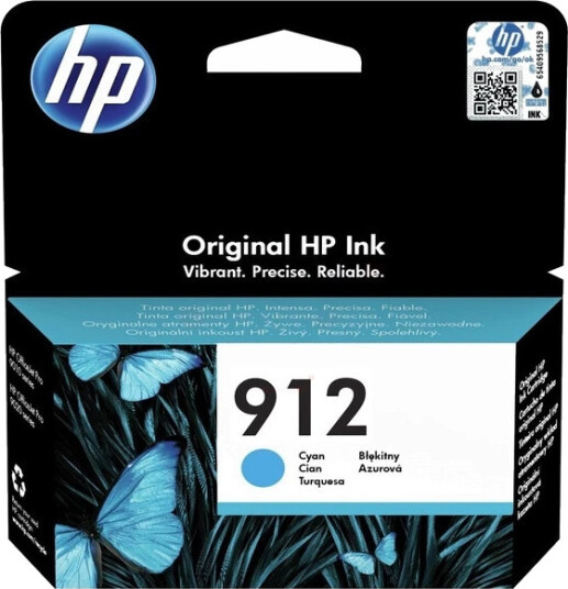 HP Blekkpatron No.912 Cyan (2.9ml) (315 sider)