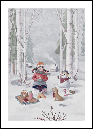Winter Girl Plakat Plakat / 21x30cm Winter Girl Plakat Plakat / 21x30cm