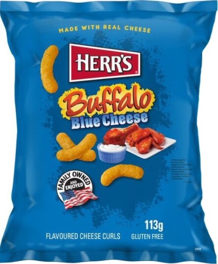 Herr"s Hot Buffalo Blue Cheese Curls 113 gram USA Import