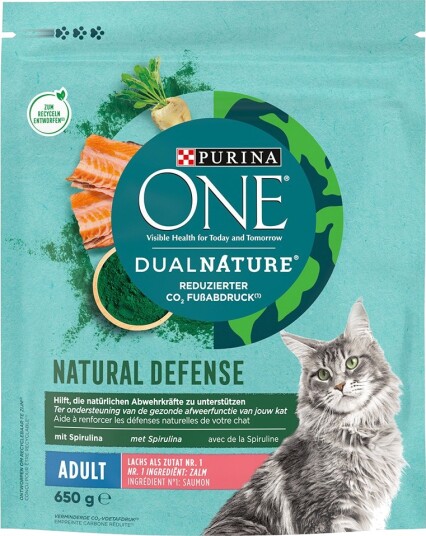 Purina One Tørrfôr Dual Nature Laks 4 X 650 G
