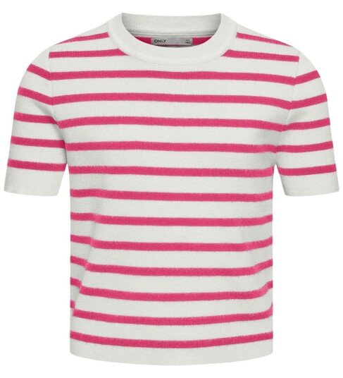 Kids Only T skjorte Strikk KogFie Cloud Danser/Pink Yarrow Kids Only 9 10 år 134 140 T skjorte Hvit Rosa