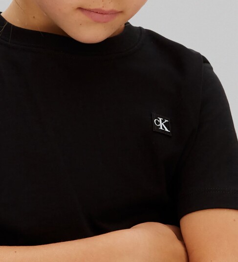 Calvin Klein Mono Mini Badge Reg T Shirt Black 128
