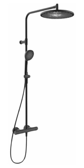 Oras Armatur Aurelia 4792 Takdusjpakke med Termostat Svart Matt
