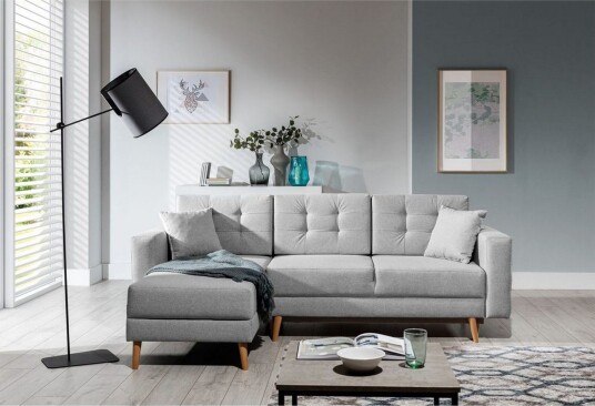 Seksjon Eltap Asgard L 248x93x162 cm Trekk 83 Grå