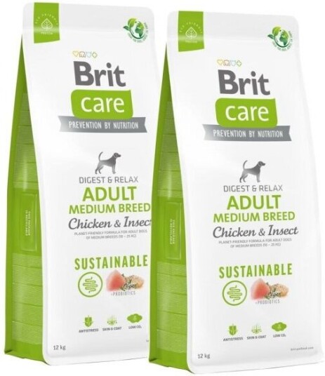 Brit Care Dog Adult Medium Breed Sustainable Chicken & Insect 2x12 kg