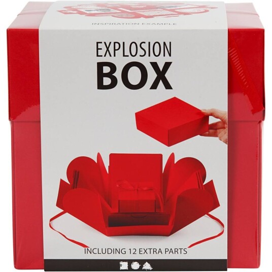 Cc Gaveeske Explosion Box - Rød Cc Gaveeske Explosion Box - Rød