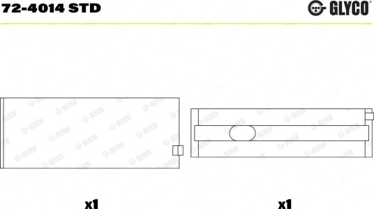GLYCO 72-4014 STD Veivaksellager