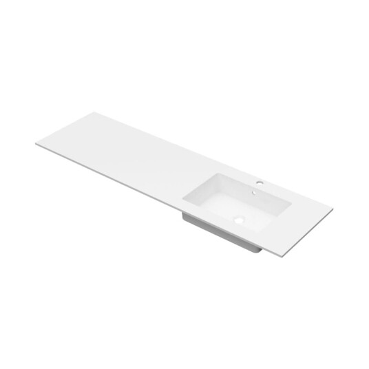 Linn Bad Corian Topplate med Eir Servant B60 160xH1,2xd46cm Hvit Matt / 160cm Høyre 60 40 60