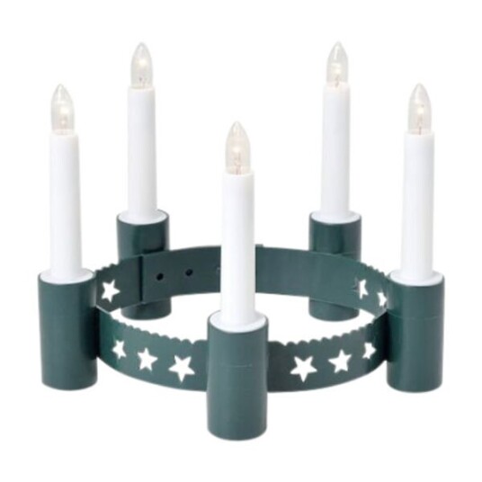 KONSTSMIDE GRØNN LUCIA-KRONE 1182-000