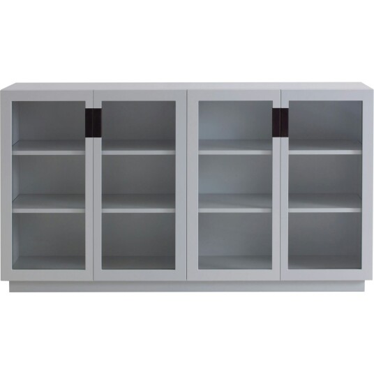 Asplund Frame 160 Medium Vitrineskap Med Glassdører Lysegrå / Sort