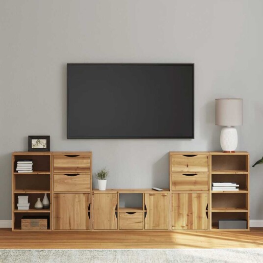 TV enheter med oppbevaring 5 delers ODDA heltre furu TV enheter med oppbevaring 5 delers ODDA heltre furu