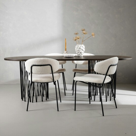 Furniture/Fashion Spisegruppe furniture/fashion Stone med 4 Chico Stoler GR23037