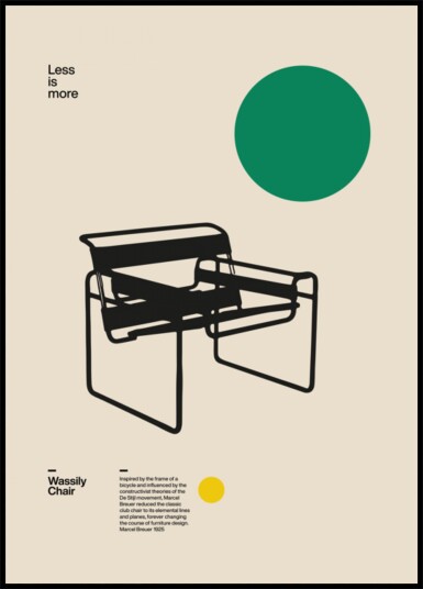 Bauhaus Design Chair Plakat / 30x40
