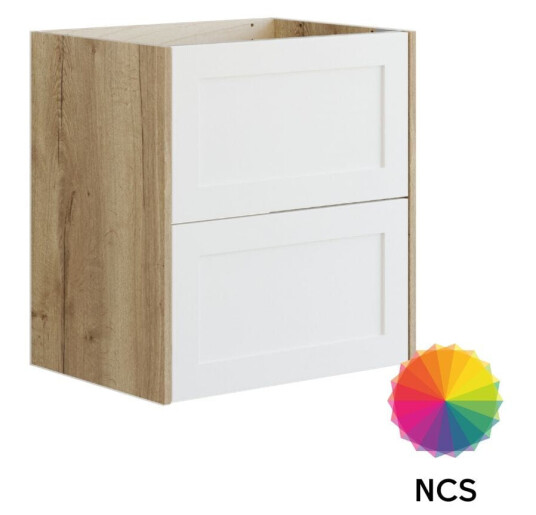 Dansani Inzo Classic Ramme Servantskap 2 Skuff B60 120xh64xd44cm Natur Eik/ncs Farge / 60cm