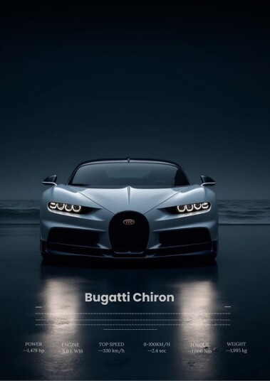 Plakat Bugatti Chiron