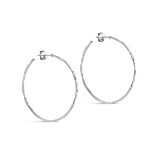 Enamel Copenhagen Organic Arena Large Hoops Sølv farge 40 mm