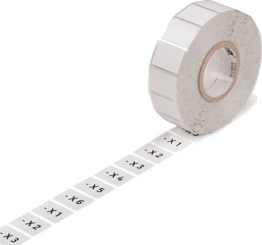 Wago 210 850 Hvit Rektangel Svart På Sølv 26.5 X 18Mm 1000 Stykker 1 Ark