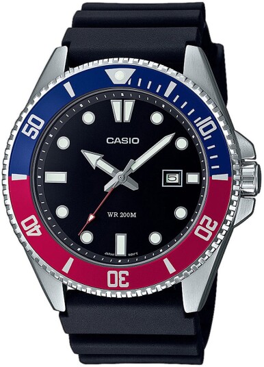 Casio Herreklokke MDV 107 1A3VEF Collection Sort/Gummi Ø44.2 mm
