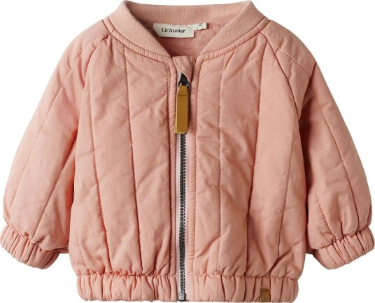Lil" Atelier Bomber Jakke NbnLio Misty Rose m. Regnbue Lil Atelier 56 Overgangsjakke Rosa