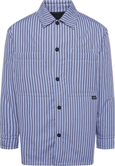 Maison Kitsune Cotton Padded Overshirt   Blue   XL