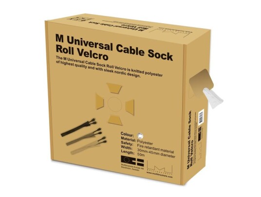 MULTIBRACKETS M Uni CableSock Roll Velcro White 50m L