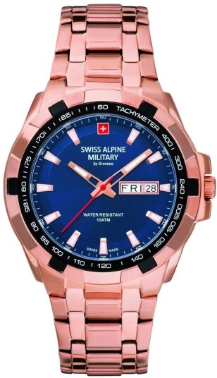 Swiss Alpine Military Herreklokke 7043.1165 Day Date