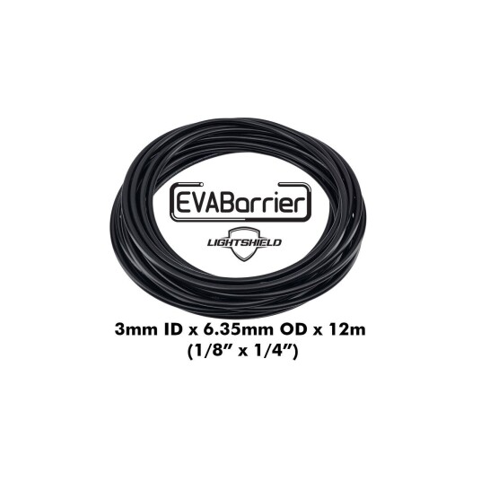12m EVABarrier Black 3 mm ID x 6,35mm OD Slange med UV beskyttelse