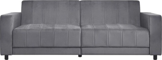 Sovesofa uten divan og sjeselong Loft24 Sovesofa Loft24 Allie II Grå Fløyel