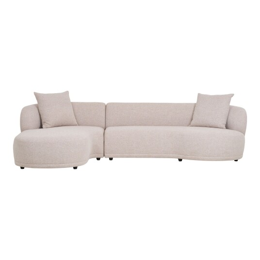 Kingston sofa med 2 puter venstrevendt natur.