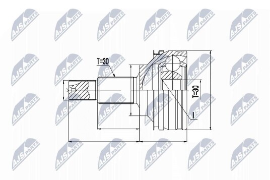 Nty Drivknute drivaksel NTY NPZ TY 074