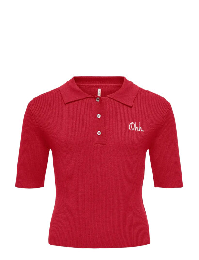 Kids Only Kognatascha Ss Polo Shirt Knt Red 134 140