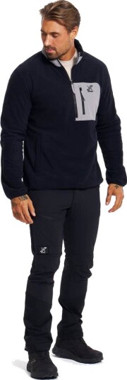 Revolutionrace Herre Overdeler Fleece & midlayers Woodland Half zip Fleece Herre Black XS
