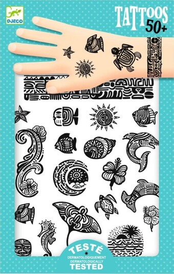 Djeco Tatoveringer Polynesia 50+ Tatoveringer
