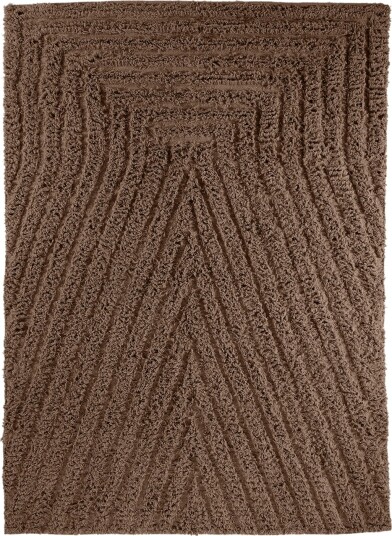 Ryetepper Kendra Natural Cotton Shaggy brun Størrelse: 160 x 230 cm
