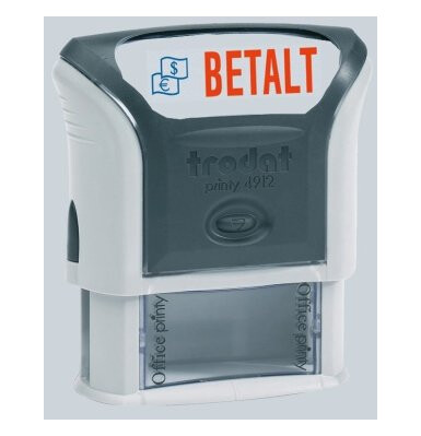 Stempel Trodat Printy 4912 Blå/Rød Tekst 'Betalt'