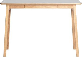 Magnus Olesen Freya Skrivebord Solid Eik Lakkert/Beige Grå Linoleum 4175 Forbo