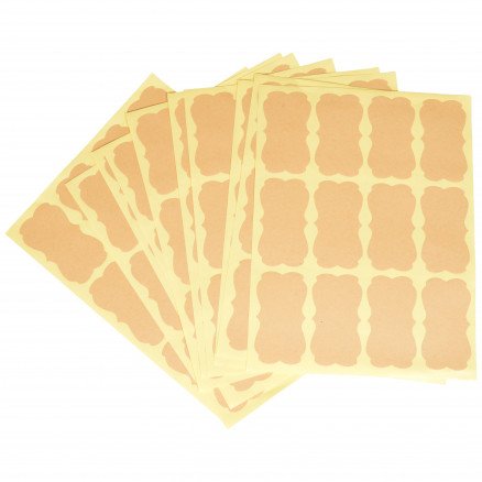 Infinity Hearts Klistermerker Vintage Brun 5,9x3,2cm 120 stk