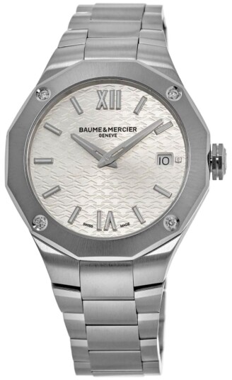 Baume & Mercier Dameklokke M0A10614 Riviera Sølvfarget/Stål